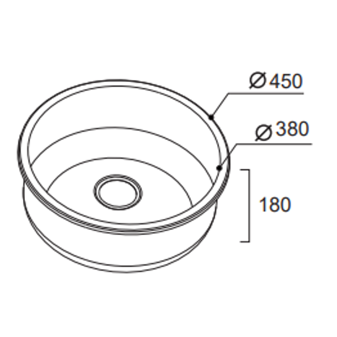 Abey Yarra Single Bowl Bar Sink 450mm