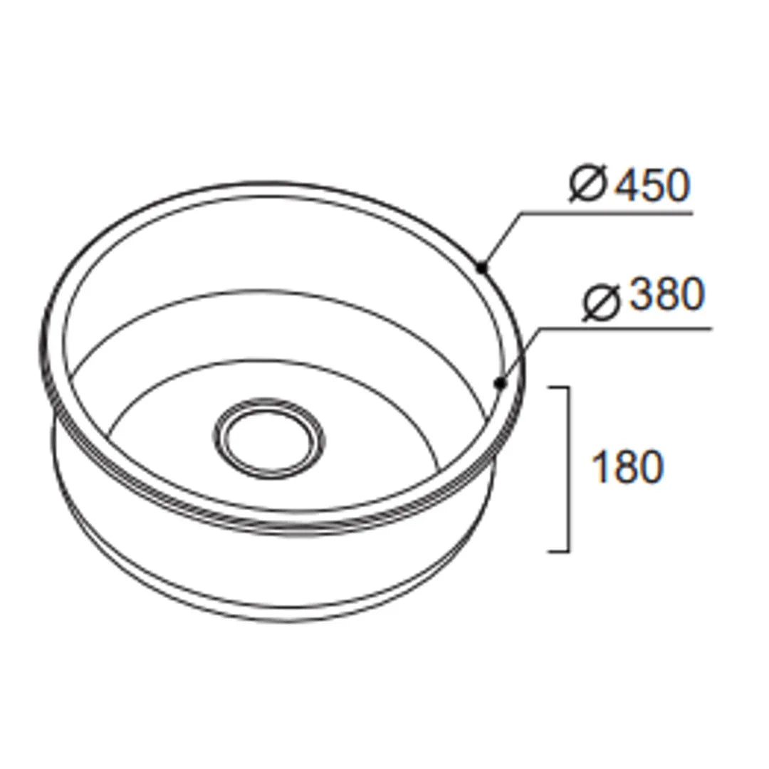 Abey Yarra Single Bowl Bar Sink 450mm - Burdens Plumbing
