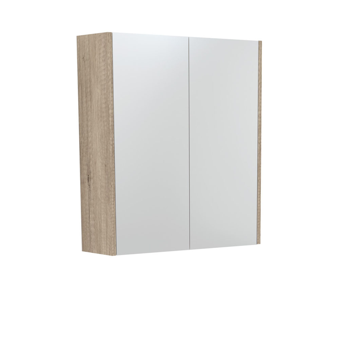 Fienza Universal Mirror Cabinet 600 With Scandi Oak Side Panels Psc600S