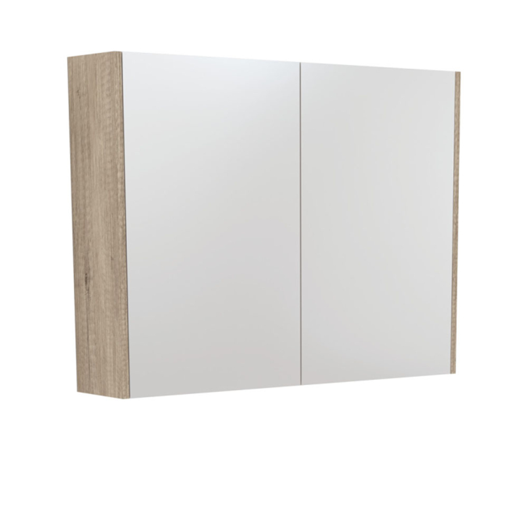 Fienza Universal Mirror Cabinet 900Mm With Scandi Oak Side Panels Psc900S