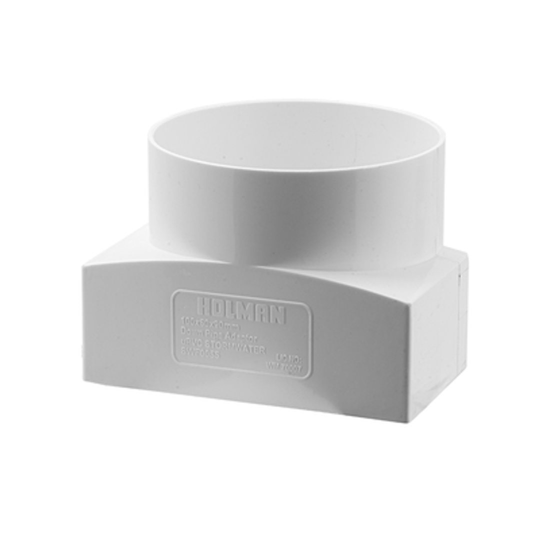 STORMWATER DOWNPIPE ADAPTOR 100 X 50 FOR 90MM PIPE (DPA)