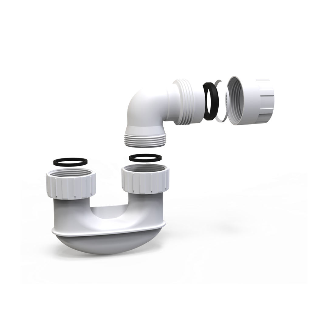 50Mm Short Inlet / Low Level P Trap