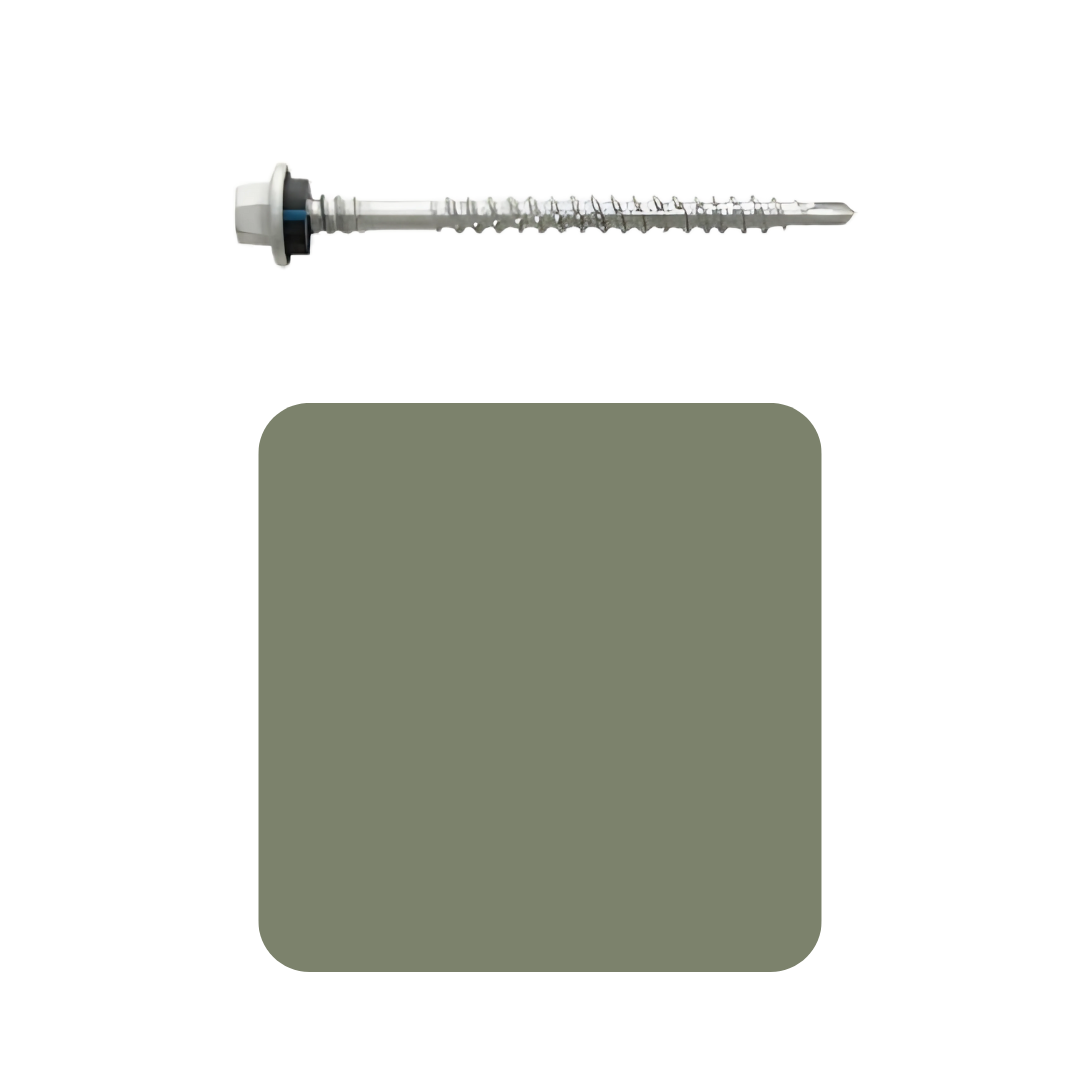 Roofing Screw Timber/Metal M6# 65mm Colorbond (100 Pack)