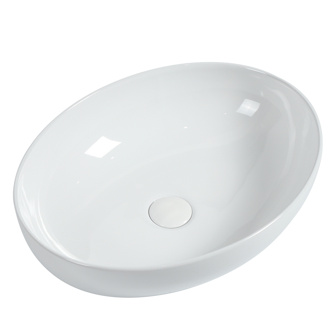 Zumi Pesini Basin 520X395X130Mm Gloss White With 40Mm Gloss White Pop Up Waste & Adaptor