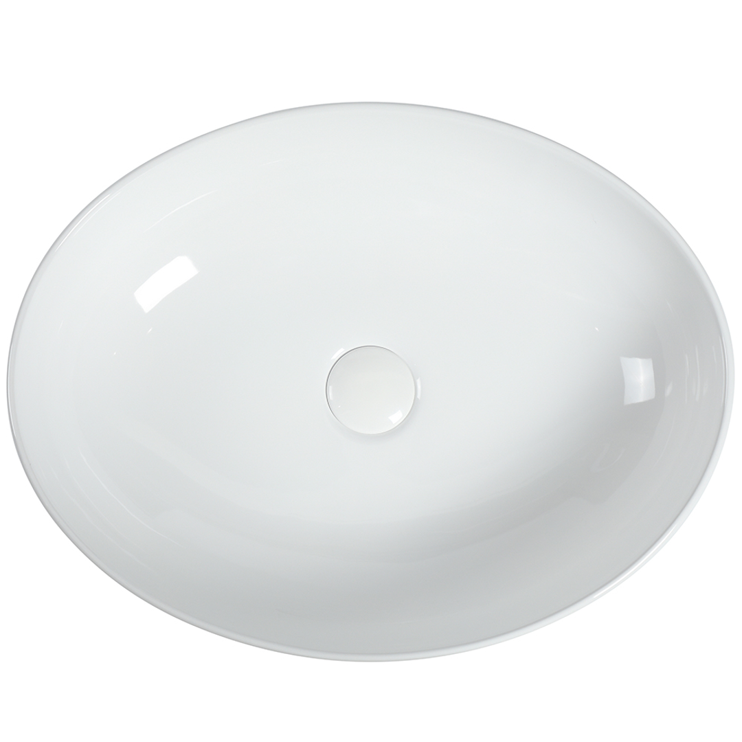 Zumi Pesini Basin 520X395X130Mm Gloss White With 40Mm Gloss White Pop Up Waste & Adaptor