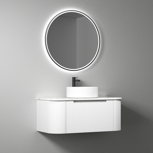 Aulic Petra Mark Ii Wall Hung 900 Cabinet With Alpine Flat Stone Top