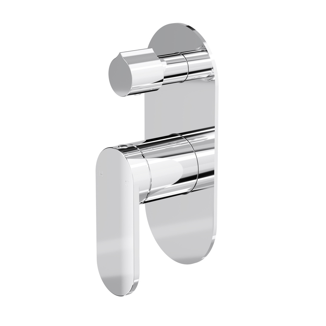 Linsol Capo 1-Plate Wall Mixer With Divertor Trim Kit - Chrome