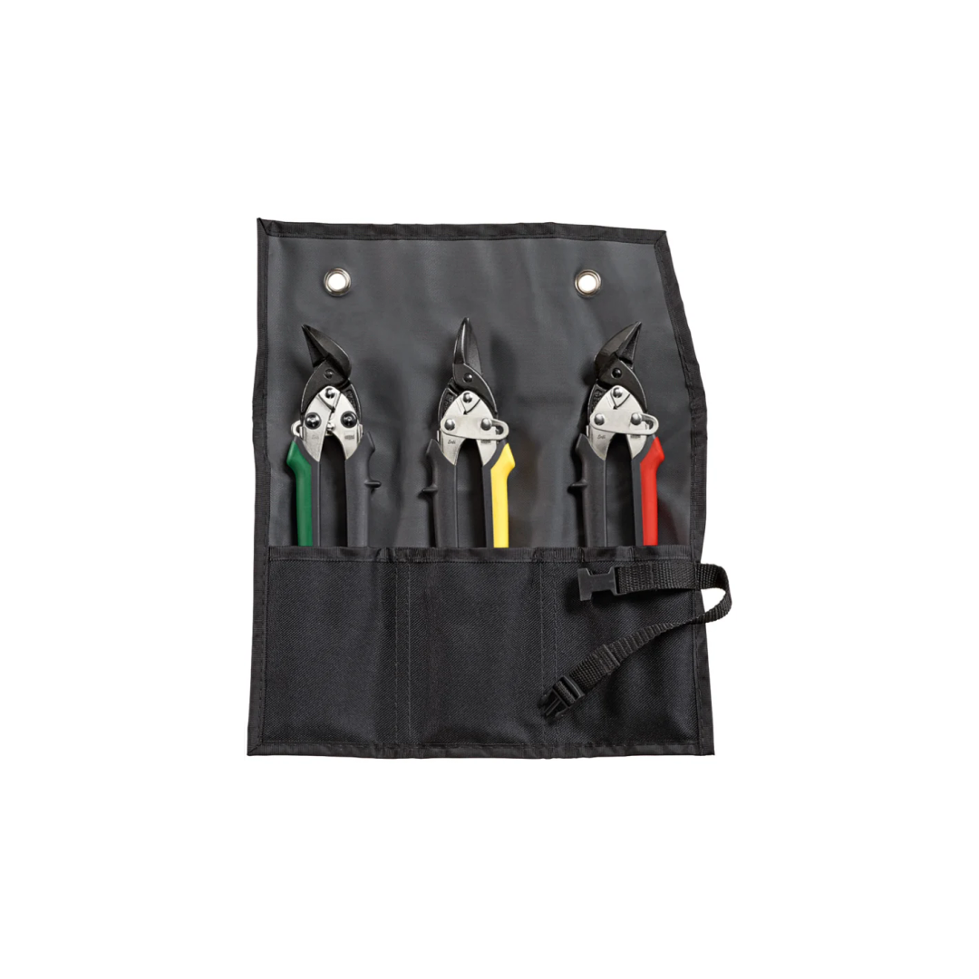 Erdi 180mm Offset Compound Action Tin Snips (Red)