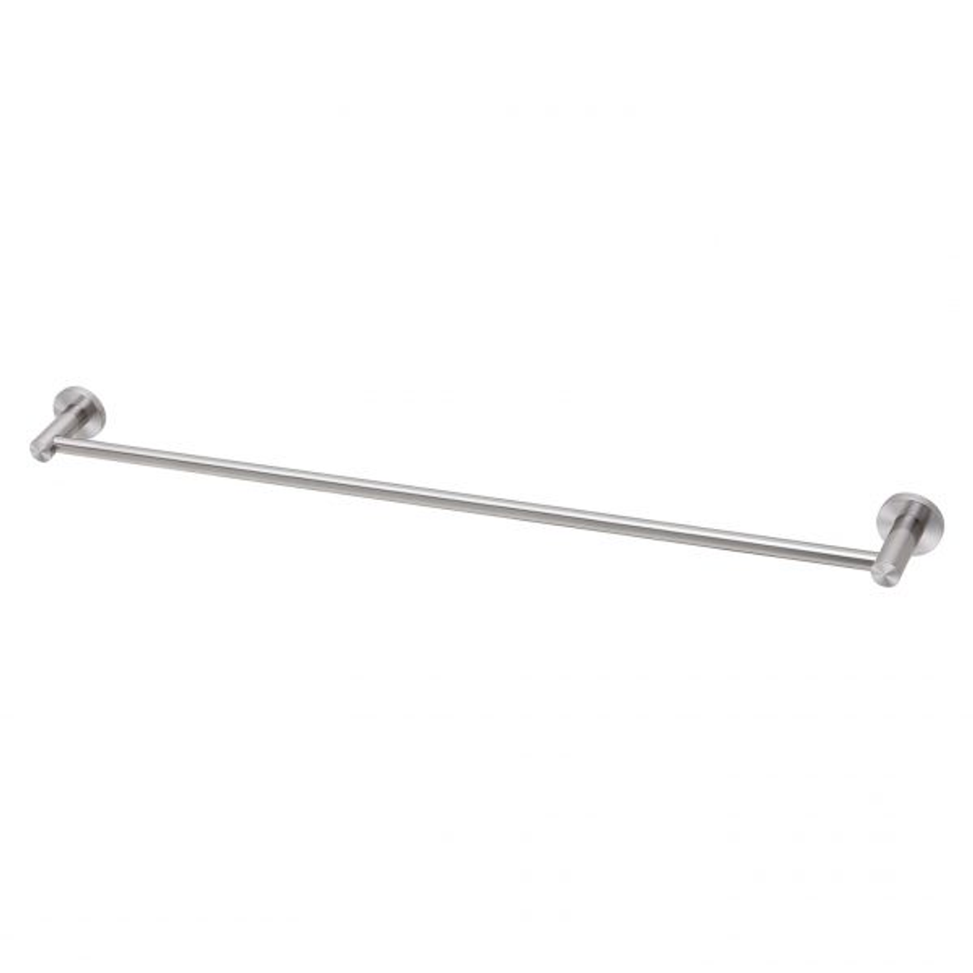 Phoenix Radii Stainless Steel Single Towel Rail Round Plate 800mm