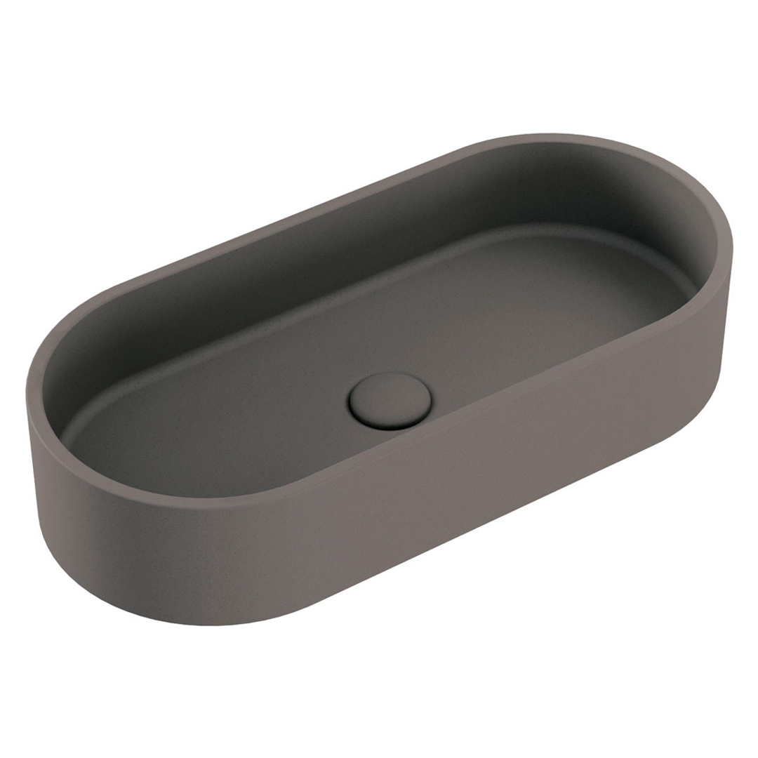 Fienza Jada Pill Concrete Above Counter Basin Warm Grey Rb013