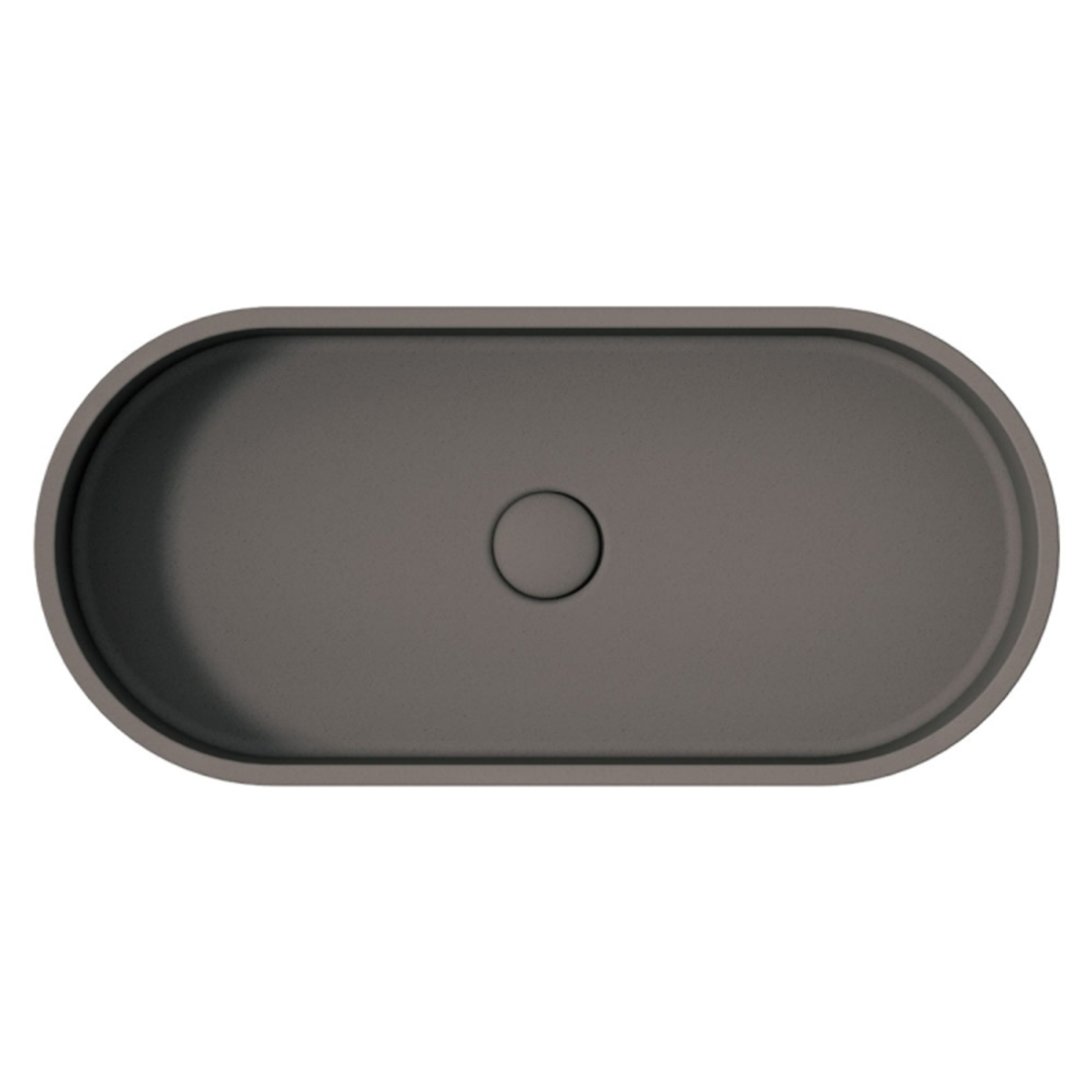 Fienza Jada Pill Concrete Above Counter Basin Warm Grey Rb013