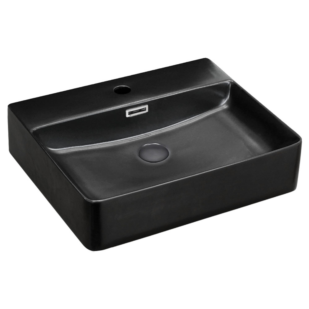 Petra Matt Black Above Counter Basin 500 X 420 X 120mm(Fienza P#:Rb2173B)