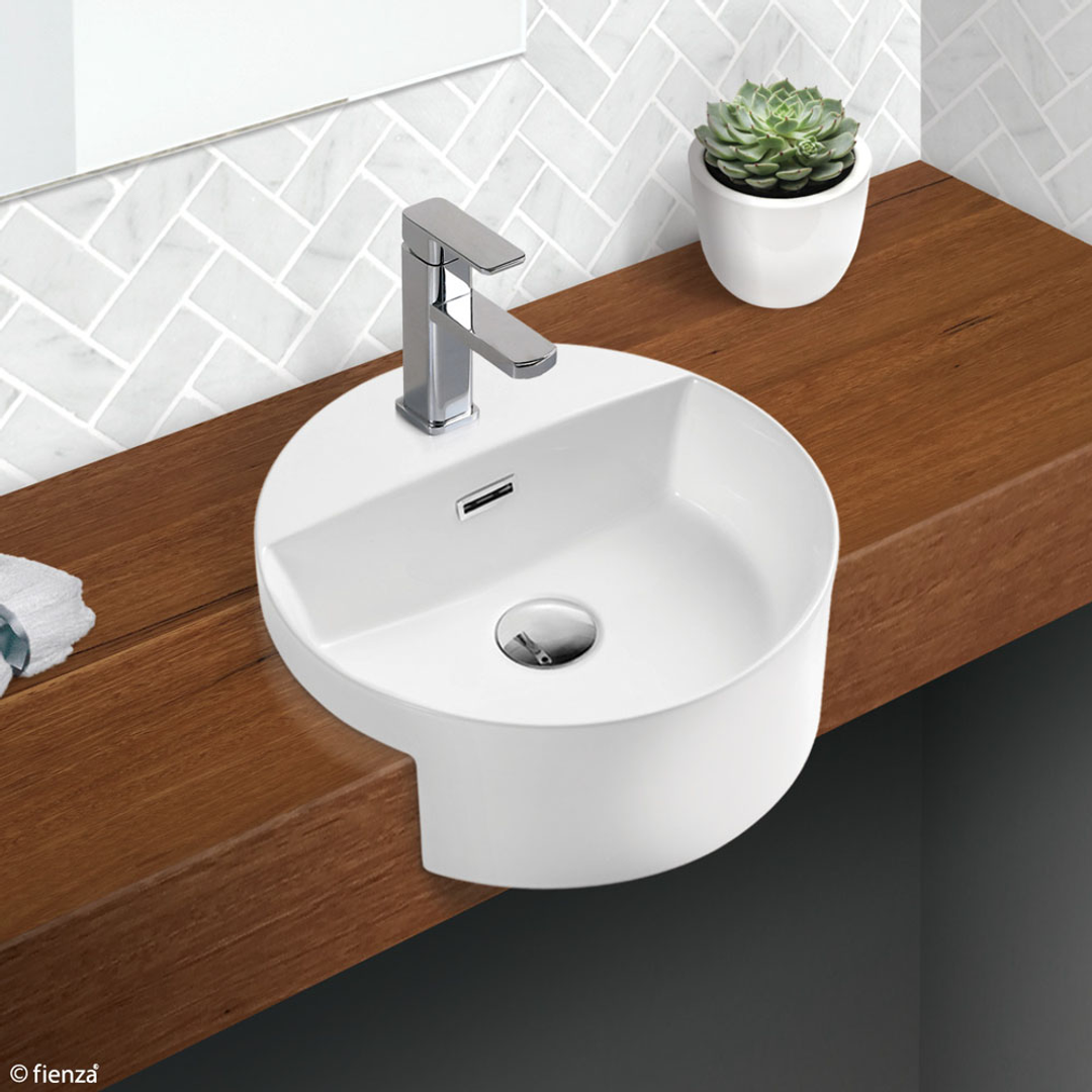 Fienza Reba Semi-Recessed Basin - With Tap Hole