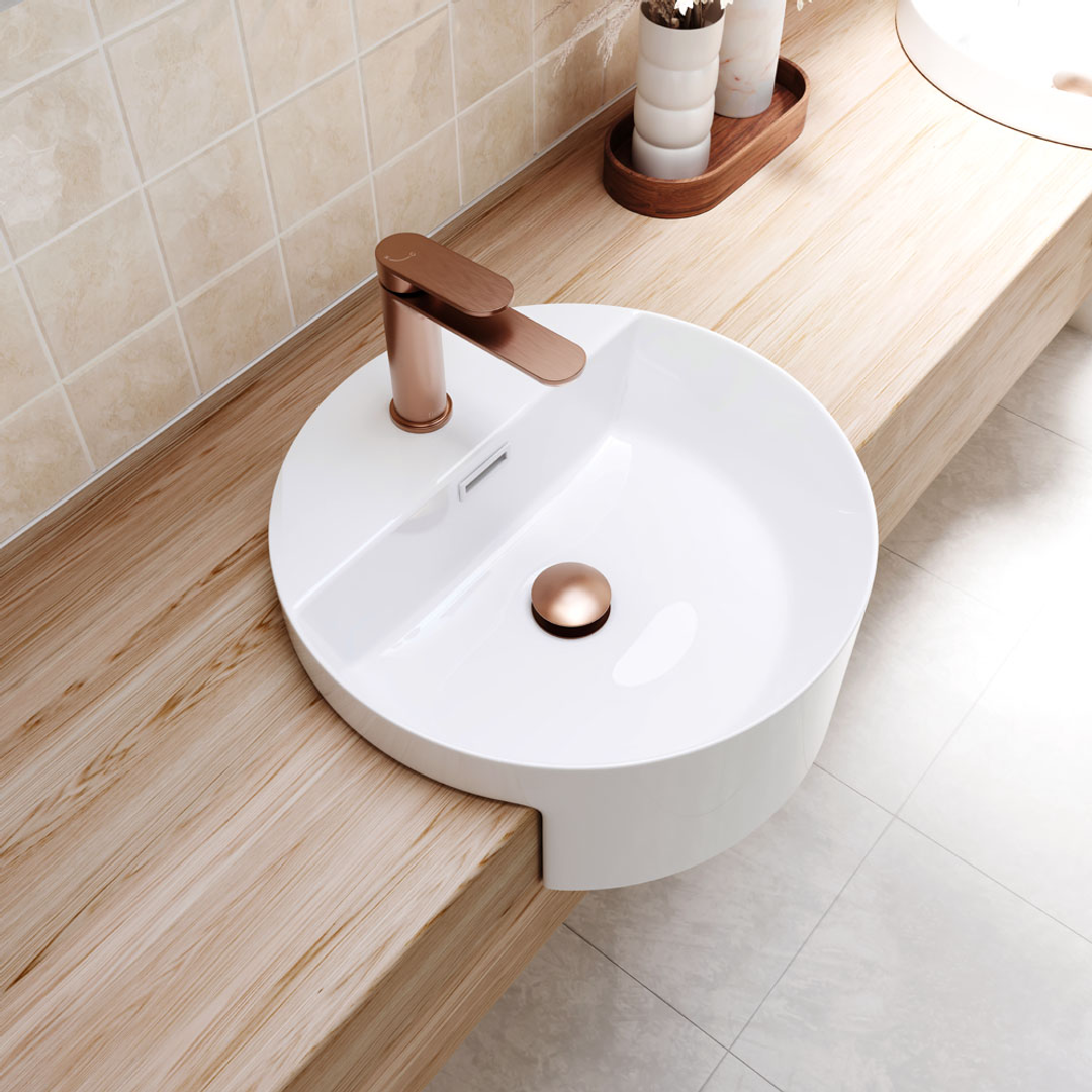 Fienza Reba Semi-Recessed Basin - With Tap Hole