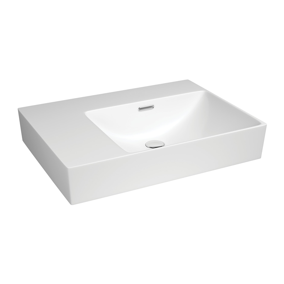 Fienza Tono 600 Wall Hung Basin Right Hand Bowl Ceramic Nth 600X440X110Mm