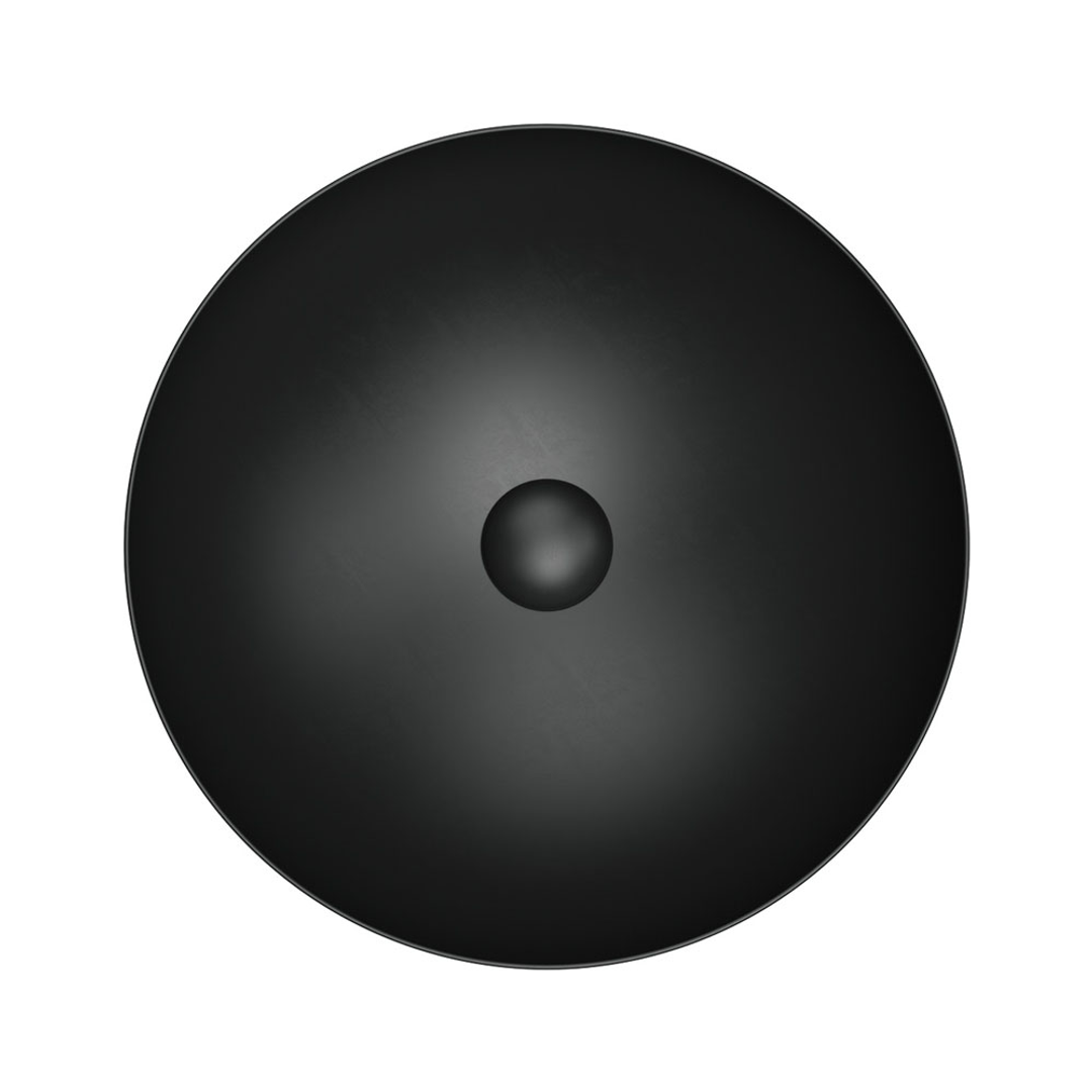Fienza Aluca Slim Edge Basin 400mm Matte Black Ceramic Above Counter