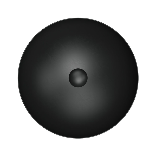 Fienza Aluca Slim Edge Basin 400mm Matte Black Ceramic Above Counter