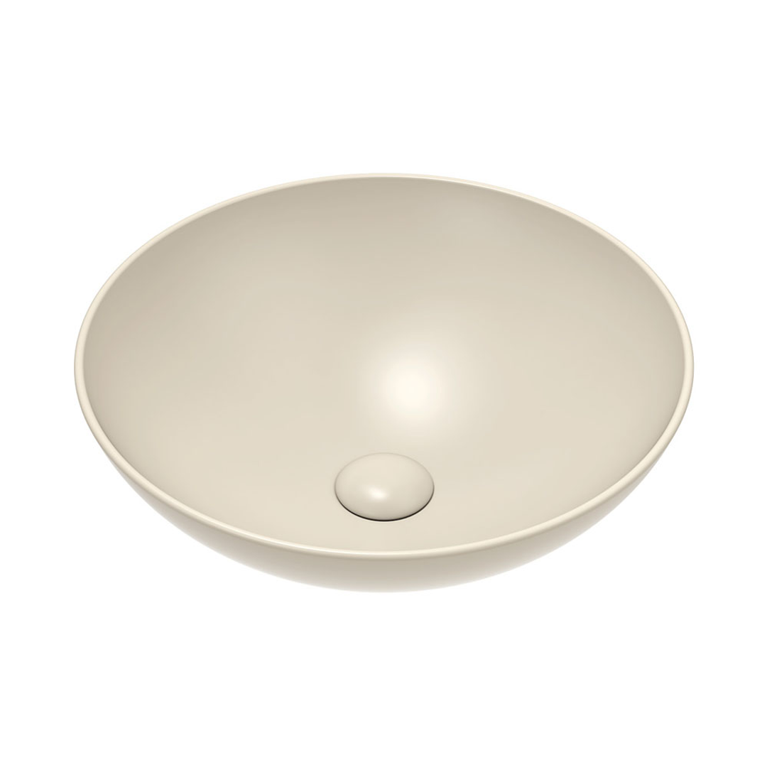 Fienza Aluca Slim Edge Basin 400mm Khaki Ceramic Above Counter