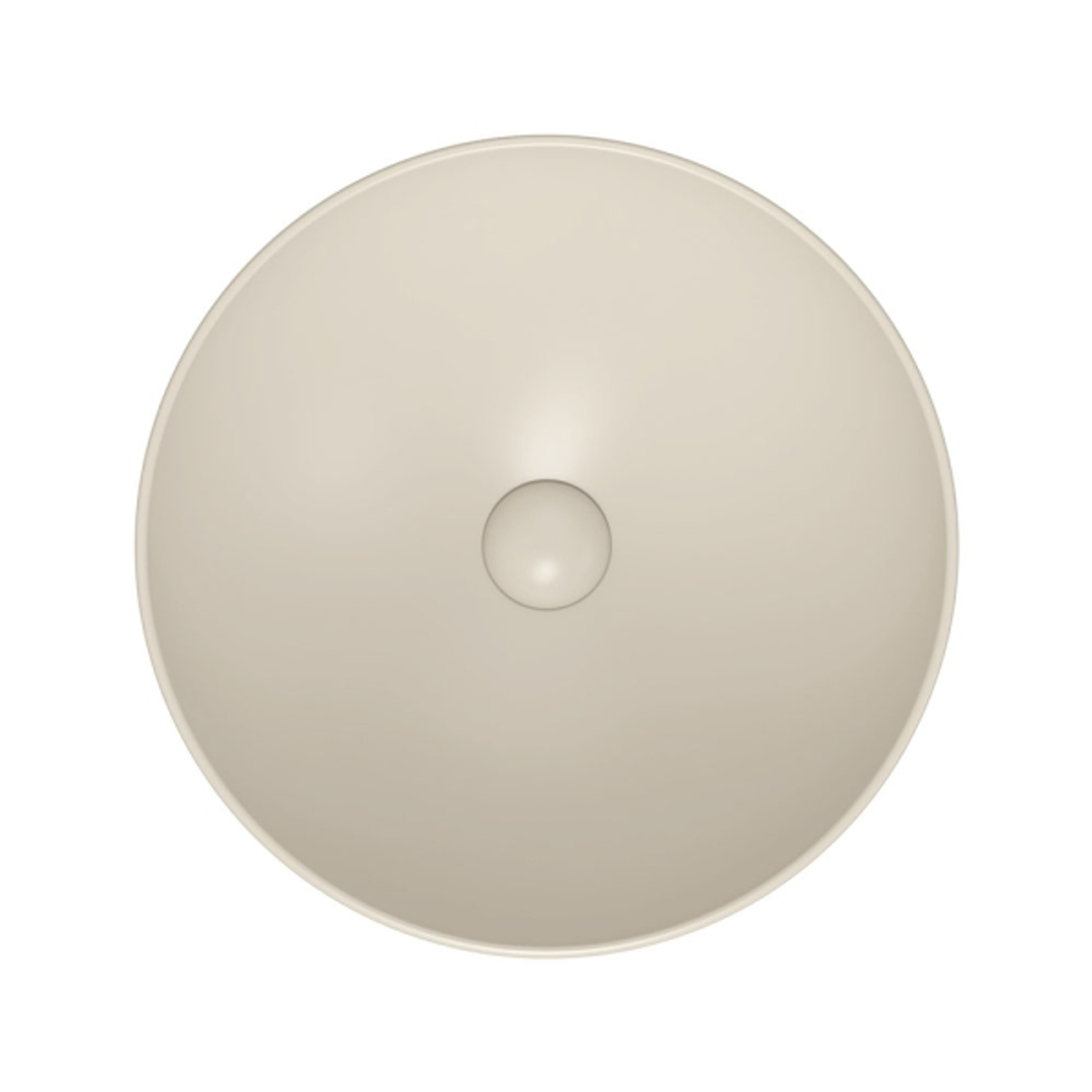 Fienza Aluca Slim Edge Basin 400mm Khaki Ceramic Above Counter
