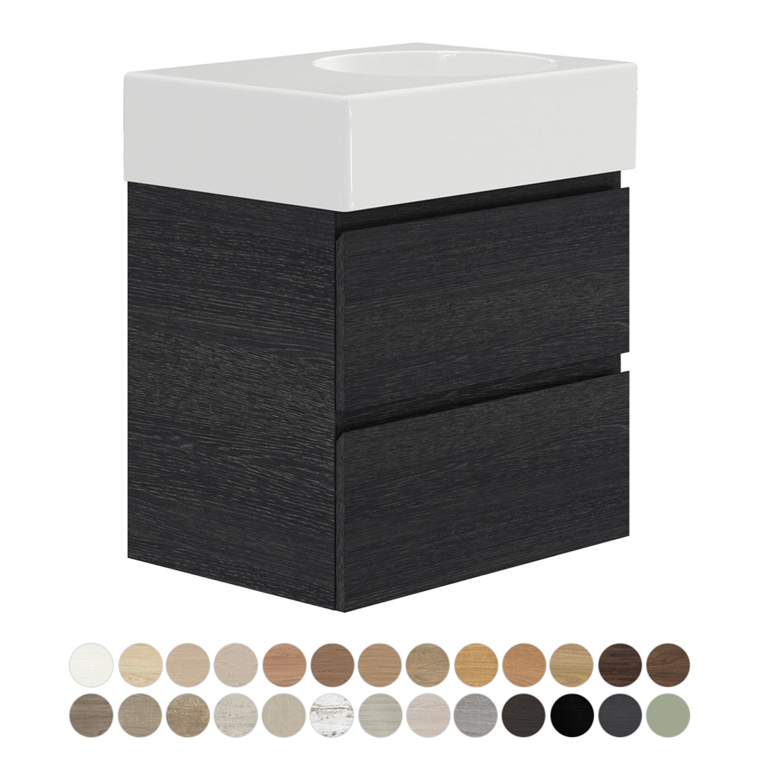 Fienza Reba 600 All Drawer Wall Hung With Right Bowl Basin