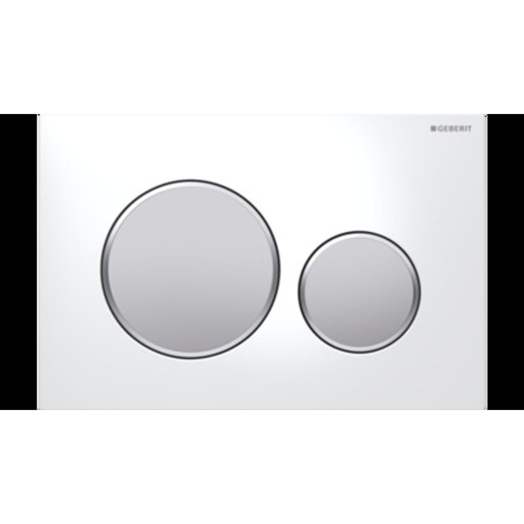 Geberit Sigma 20 Round D/F Button & Access Plate Gloss White & Matt White 115.882.11.1