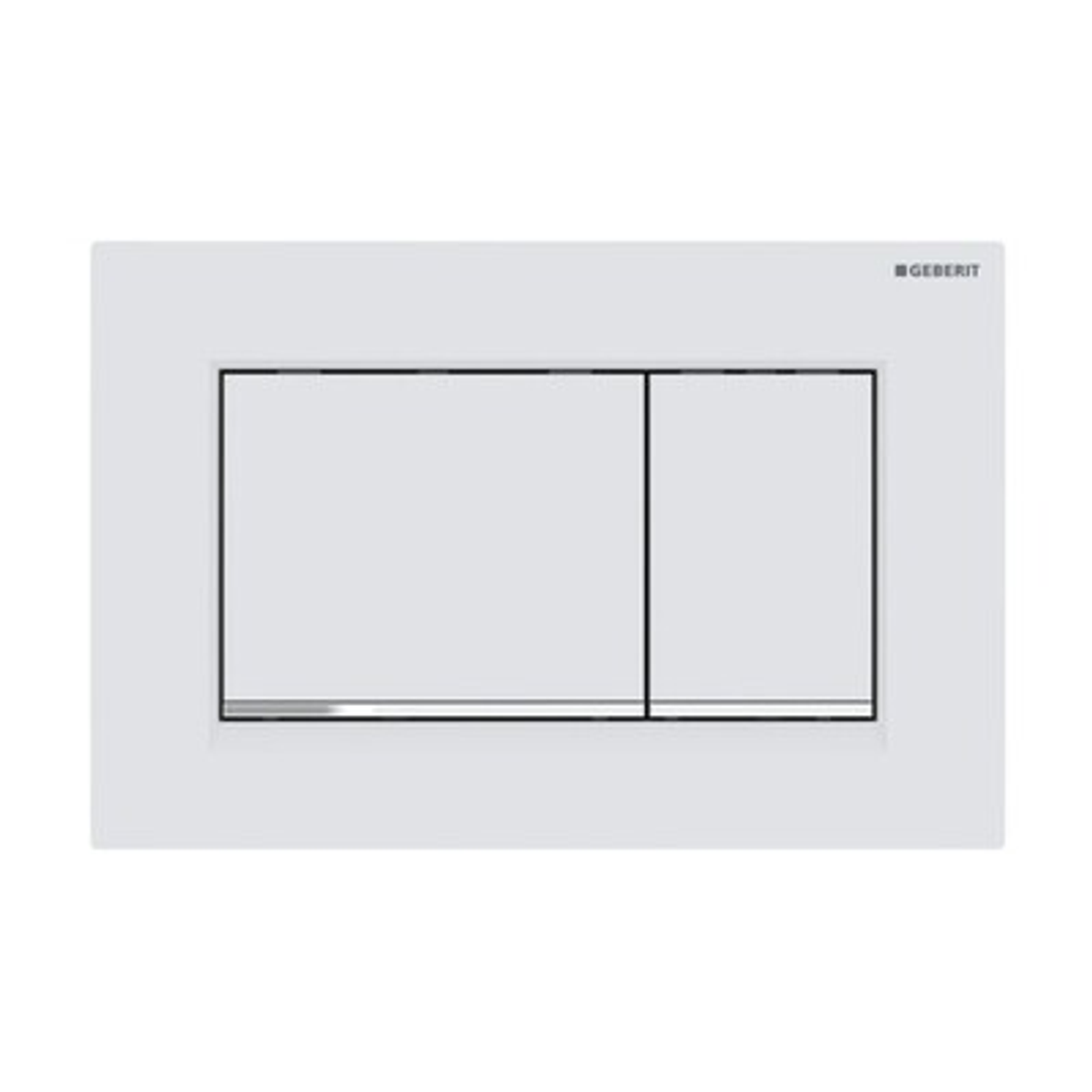 Geberit Sigma 20 Square D/F Button & Access Plate Gloss White & Matt White 115.883.11.1