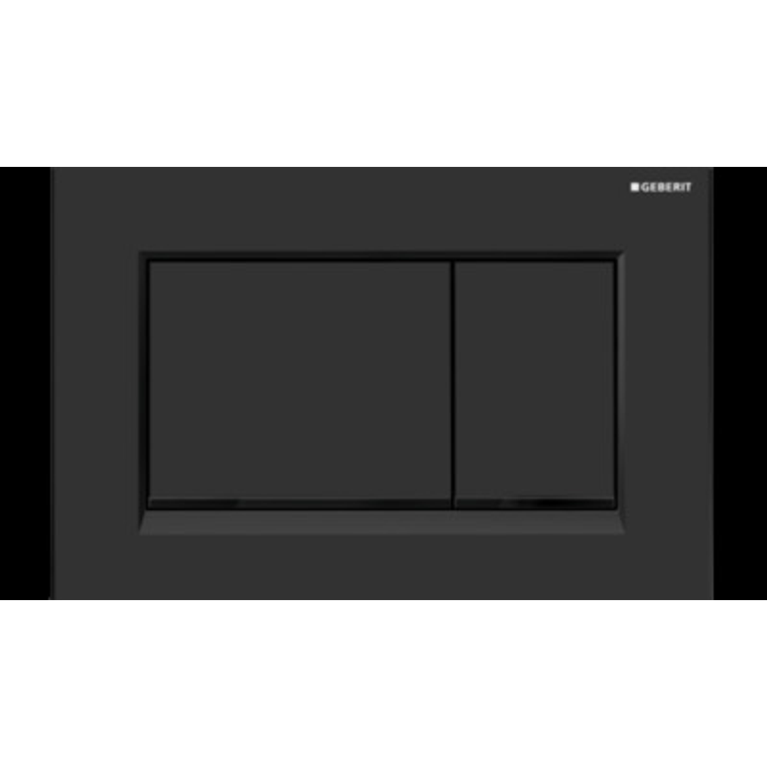 Aspire Urban II Wf Inwall Suite Square Tone On Tone Button Cistern Seat & Pan Matte Black