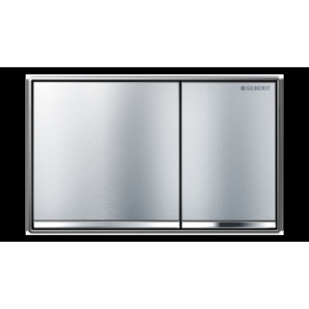 GEBERIT SIGMA 60 D/F BUTTON & ACCESS PLATE BRUSHED CHROME
