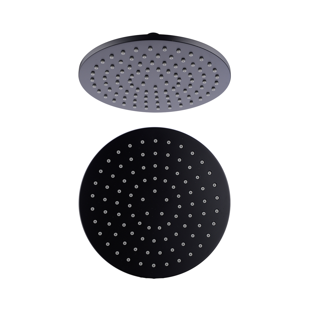 Nero 200mm Round Shower Head Matt Black