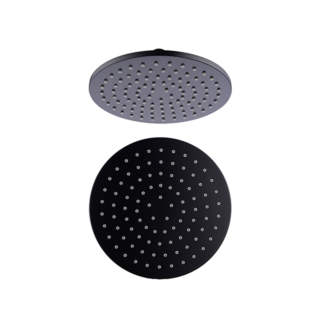 Nero 200mm Round Shower Head Matt Black