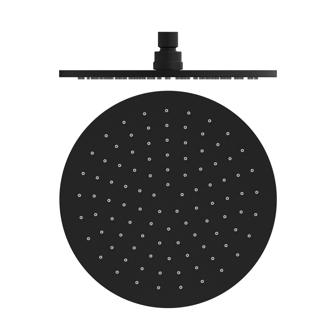 Nero 250mm Round Shower Head Matt Black