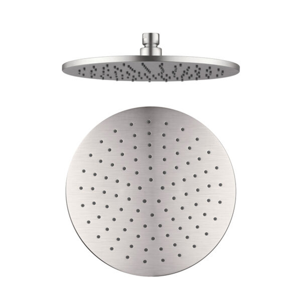 Nero 250Mm Round Shower Head Brushed Nickel
