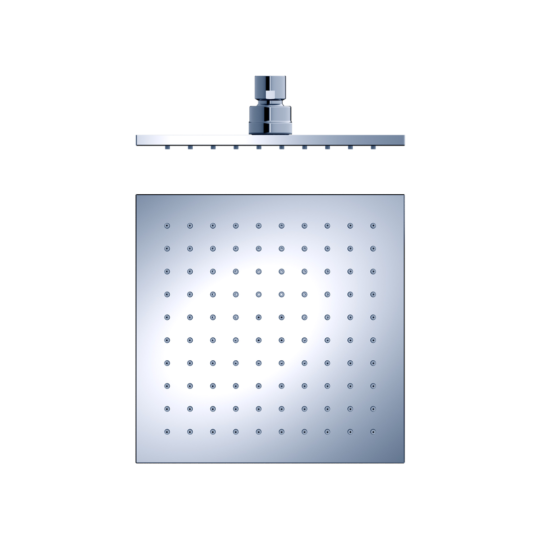 Nero 200mm Square Shower Head Chrome