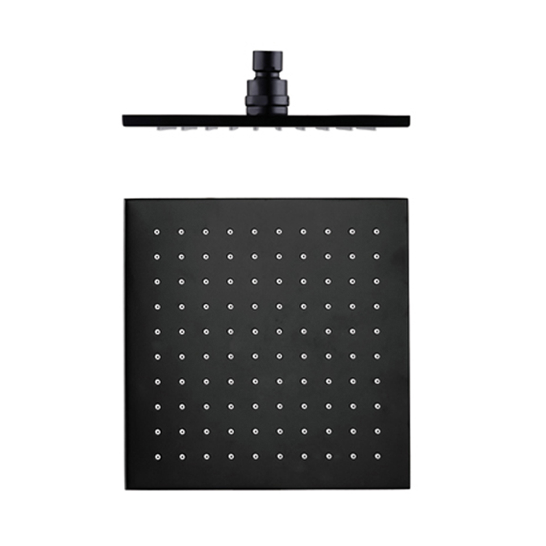 Nero 250mm Square Shower Head Matt Black