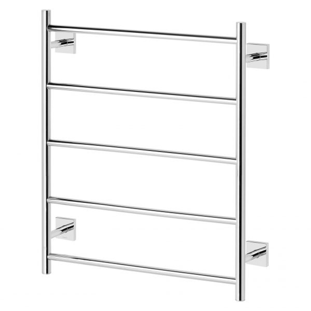 Phoenix RadII Towel Ladder 750 X 740mm Round Plate - Chrome