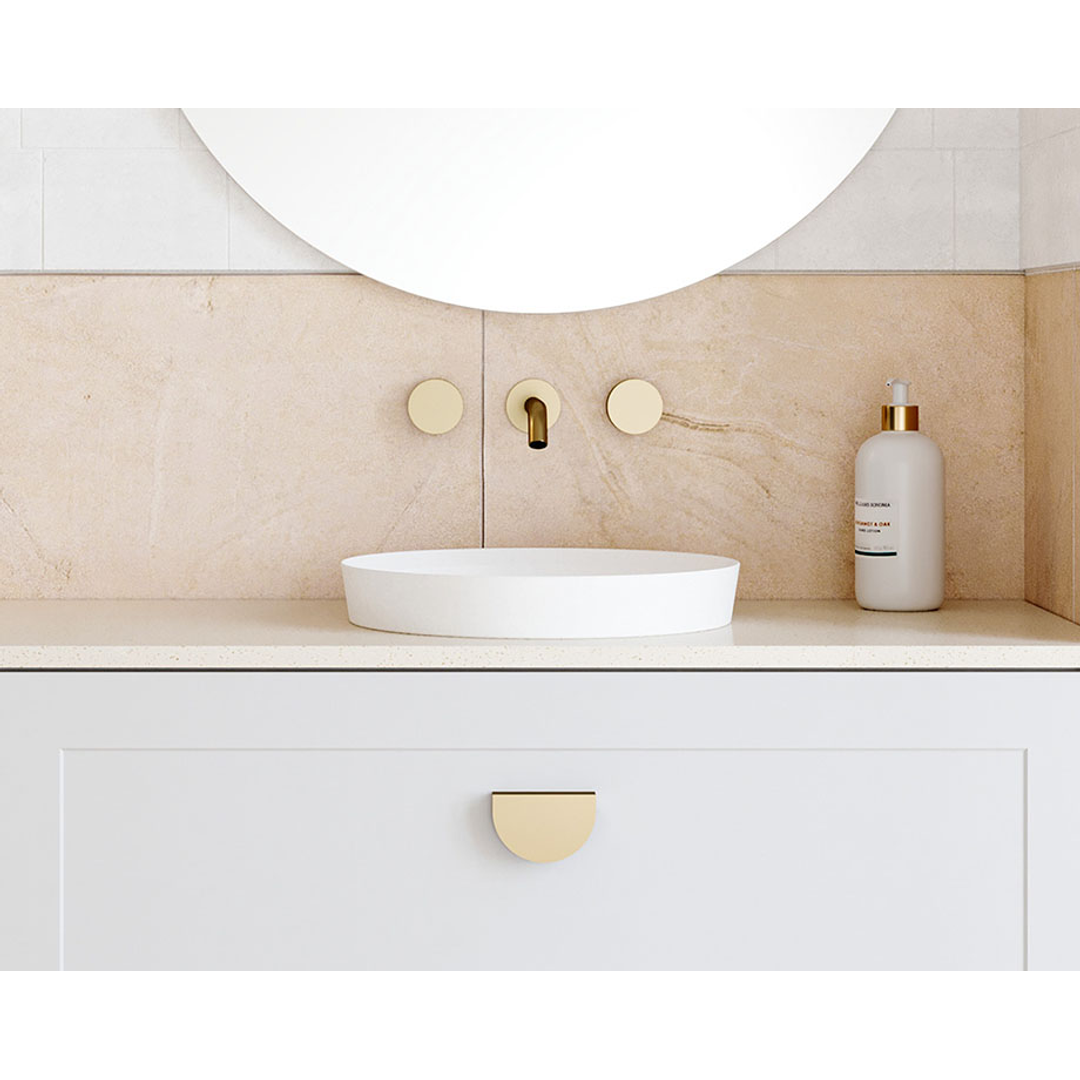Timberline Radius Ceramic Inset Basin Matte White