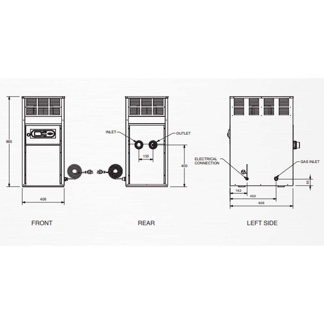 Raypak Spartan Residential Spa Heater 131 Natural Gas