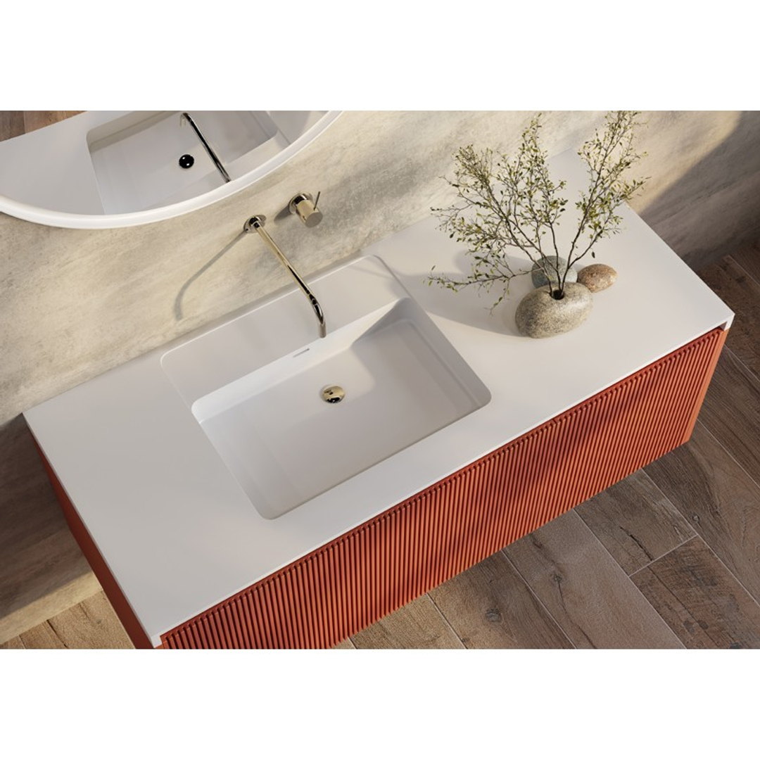 Belbagno Rimini 1200mm Wall Hung Vanity Includes Basin Potters Clay