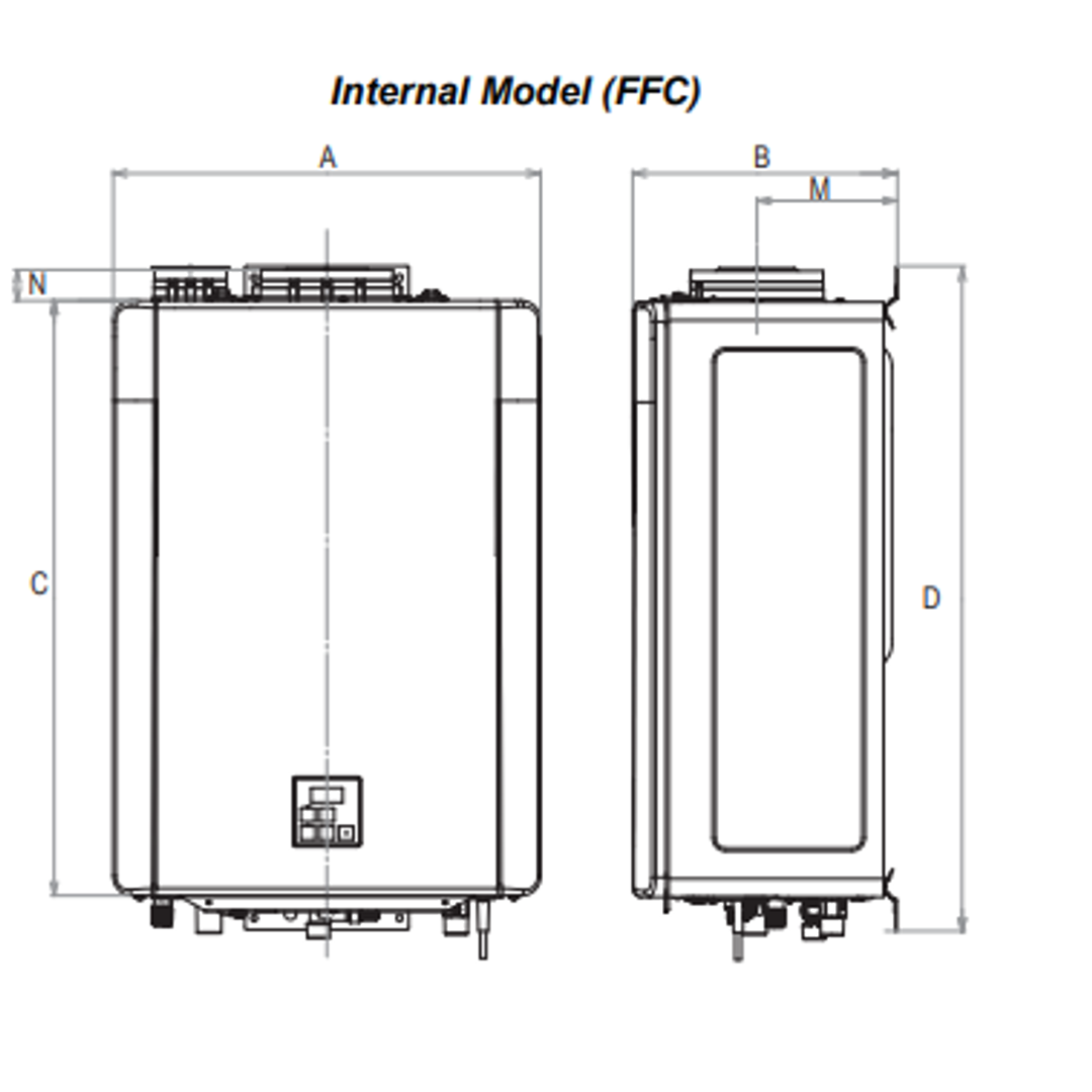 Rinnai Heavy Duty Cf Hws Condensing 32L Internal Preset 50 Deg Suit Ng Or Lpg Install