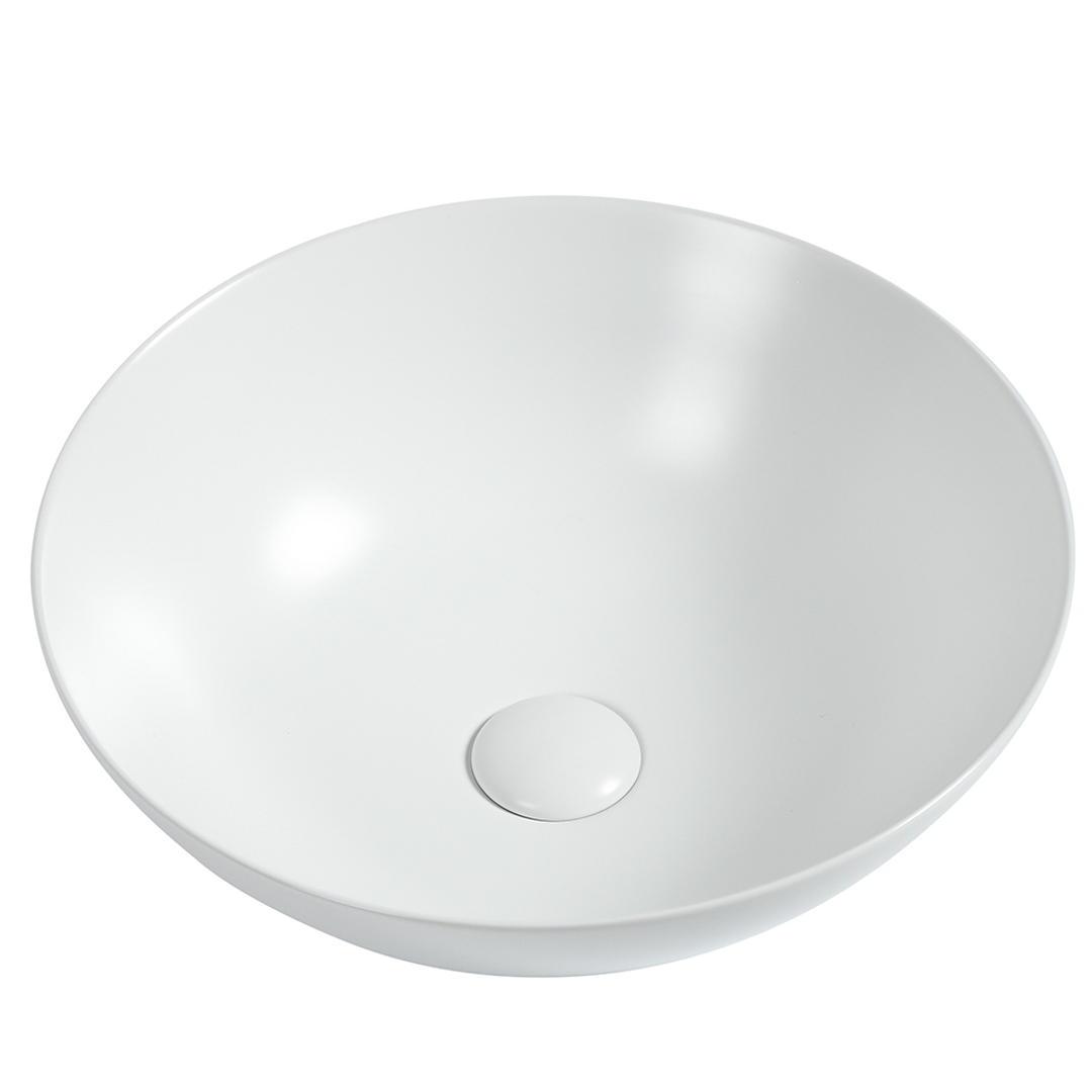 Zumi Ronda Basin 405X405X130Mm Matte White With 40Mm Matte White Pop Up Waste & Adaptor