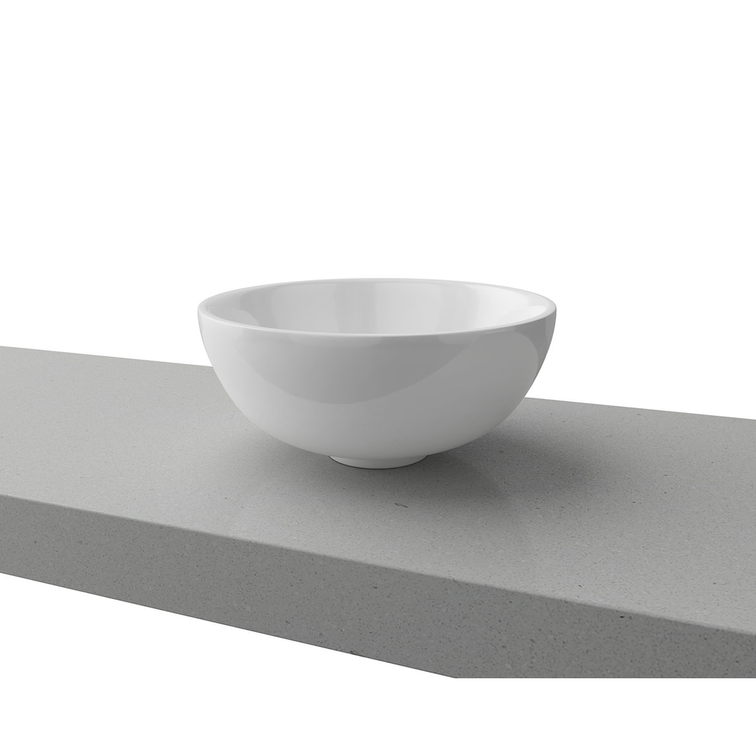 Timberline Rose Ceramic Basin White