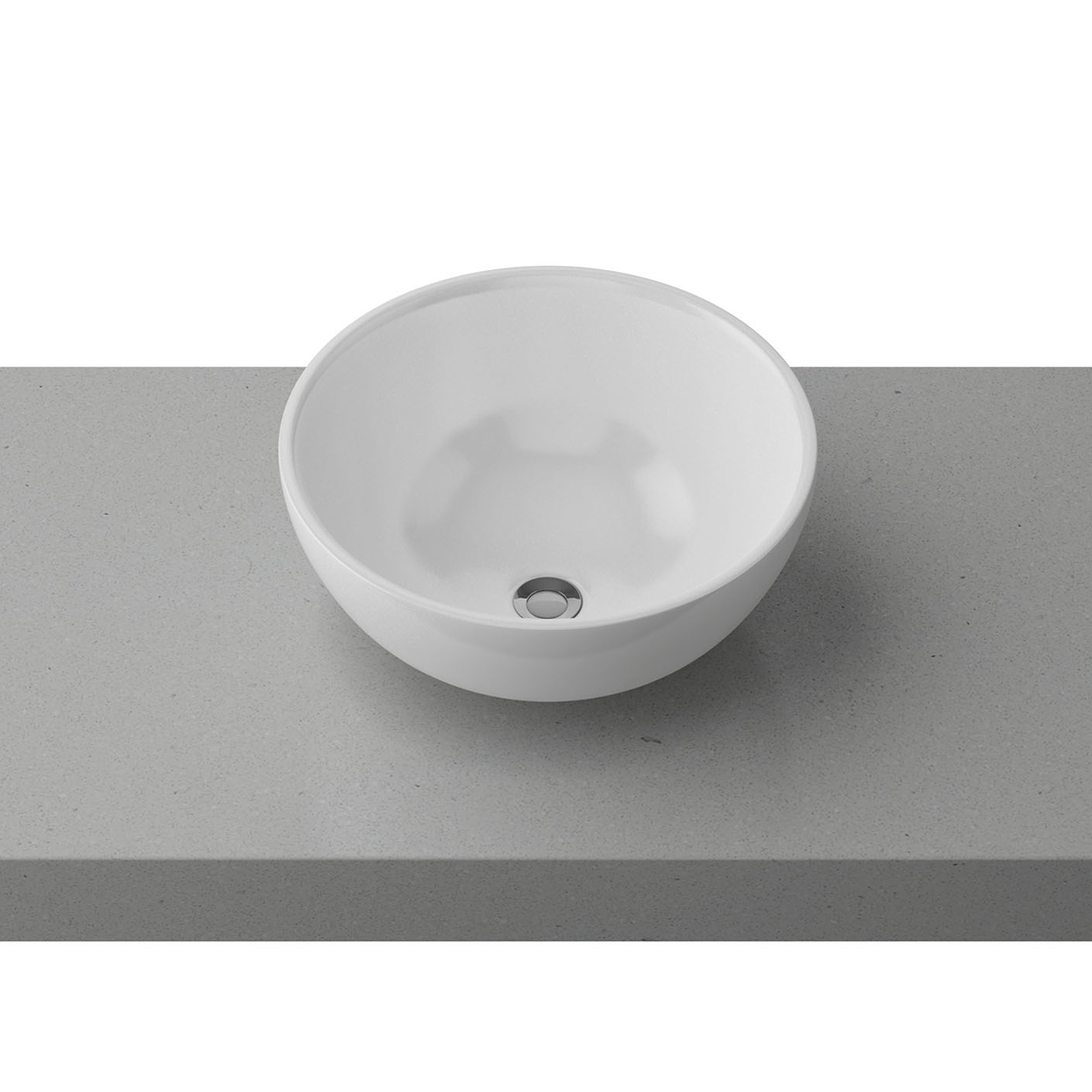 Timberline Rose Ceramic Basin White