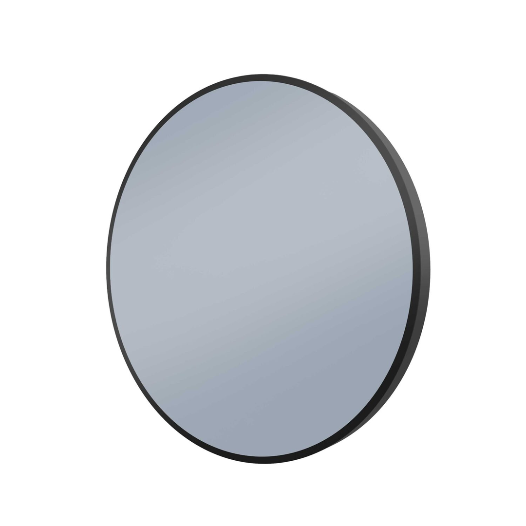 Remer S-Series 600 Round Backlit Led Mirror Manhattan Black Frame