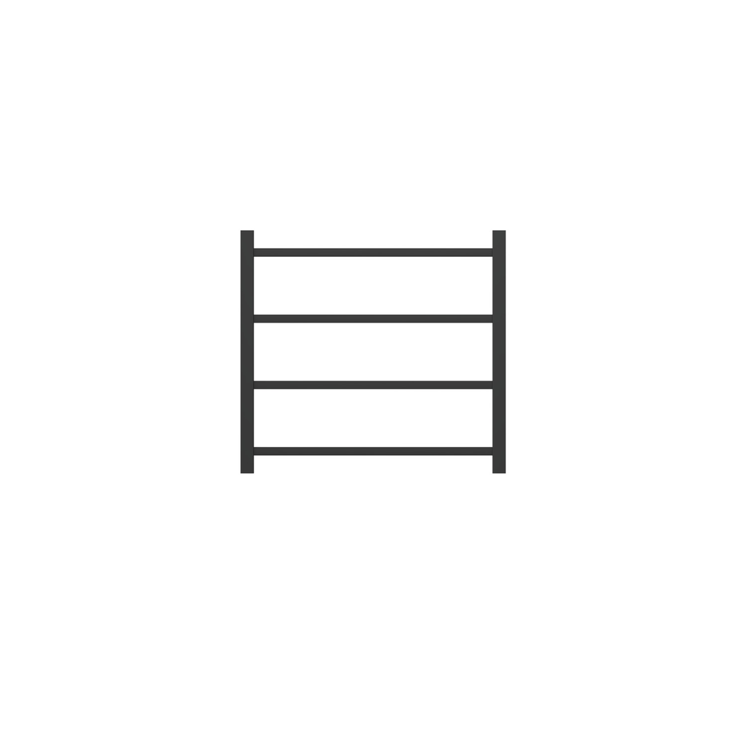 Linsol Spirit 4 Bar Heated Towel Rail - Matte Black