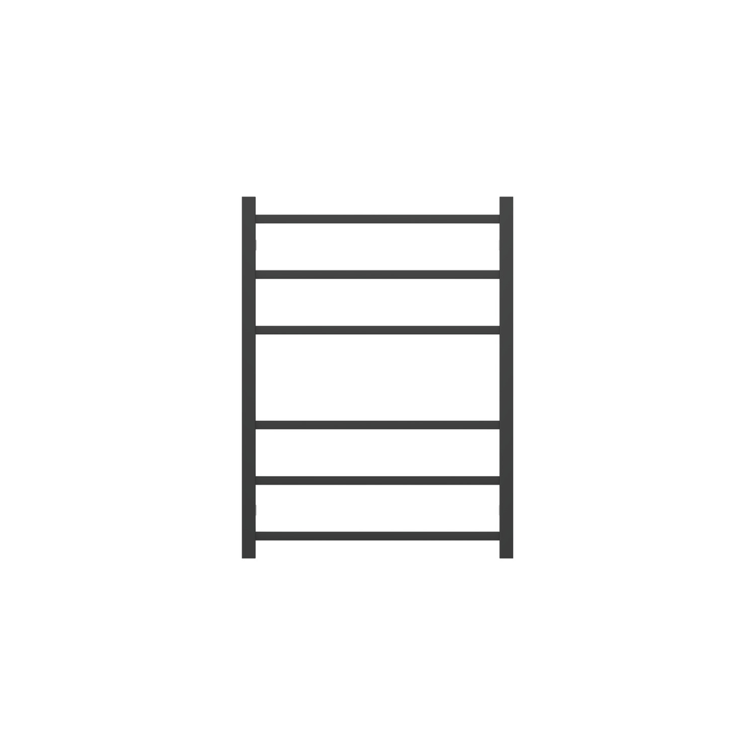 Linsol Spirit 6 Bar Heated Towel Rail - Matte Black