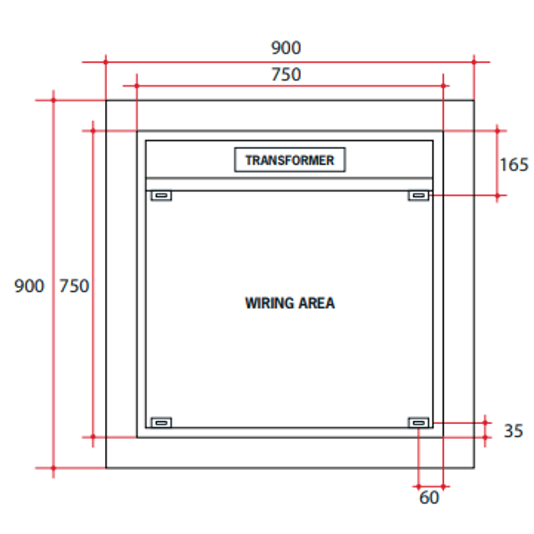 Thermogroup Backlit Round Mirror with Border Cool 610mmØ 18Watts