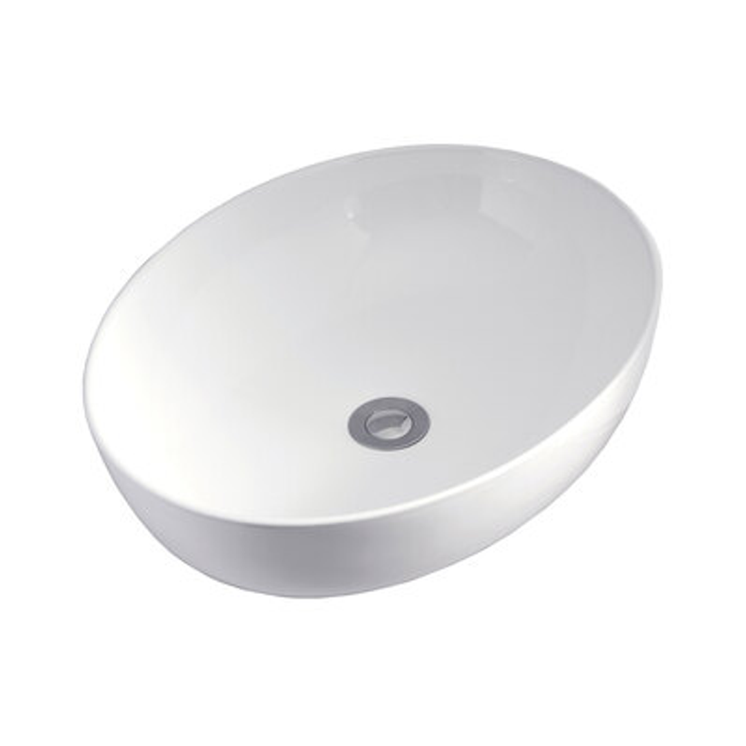 SEIMA ARKO CERAMIC ABOVE COUNTER OVAL BASIN GLOSS WHITE 515X390X140MM
