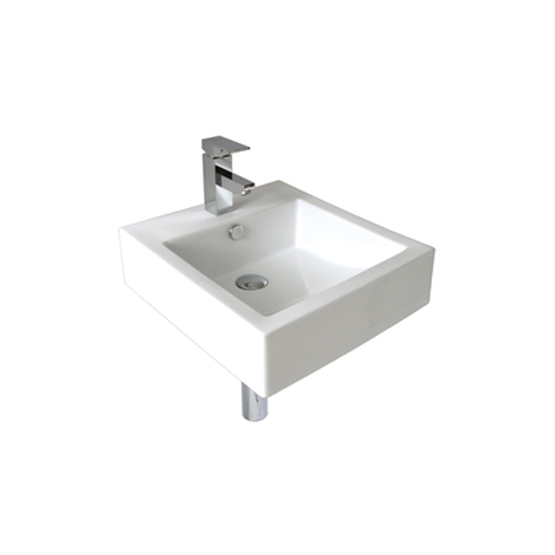 SEIMA ABOVE COUNTER RETANGLE BASIN 440 X 480 1 Tap Hole WHITE