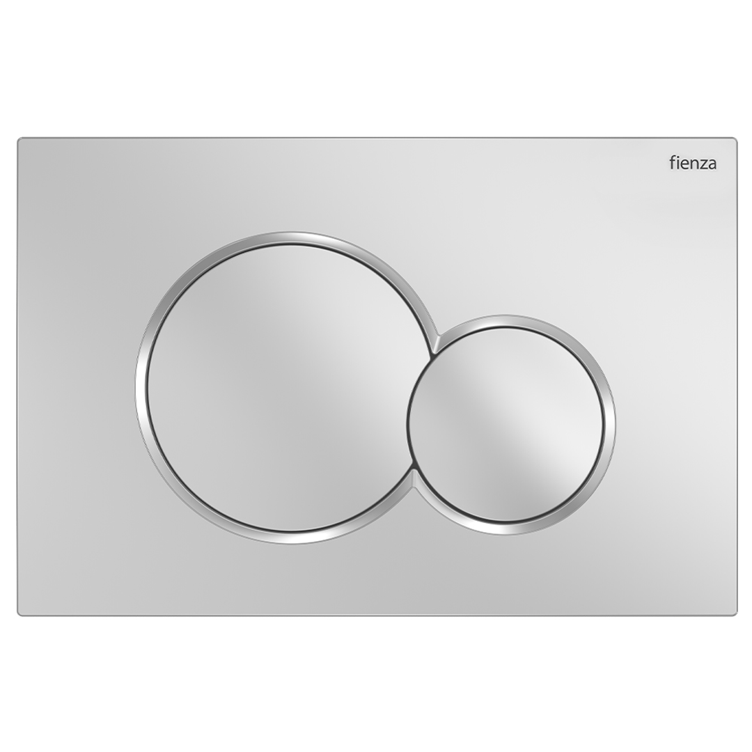Fienza Sigma Matte Chrome Ound Button Flush Plate Suits Geberit Sigma Cistern