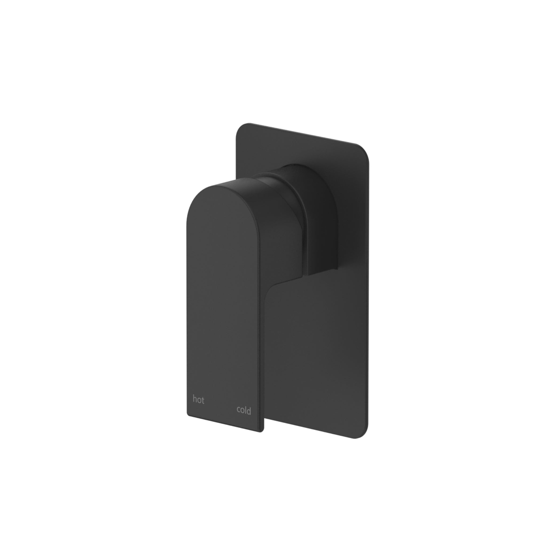 Bella Vista Beki Shower Mixer Square Plate Trim Kit Only Black